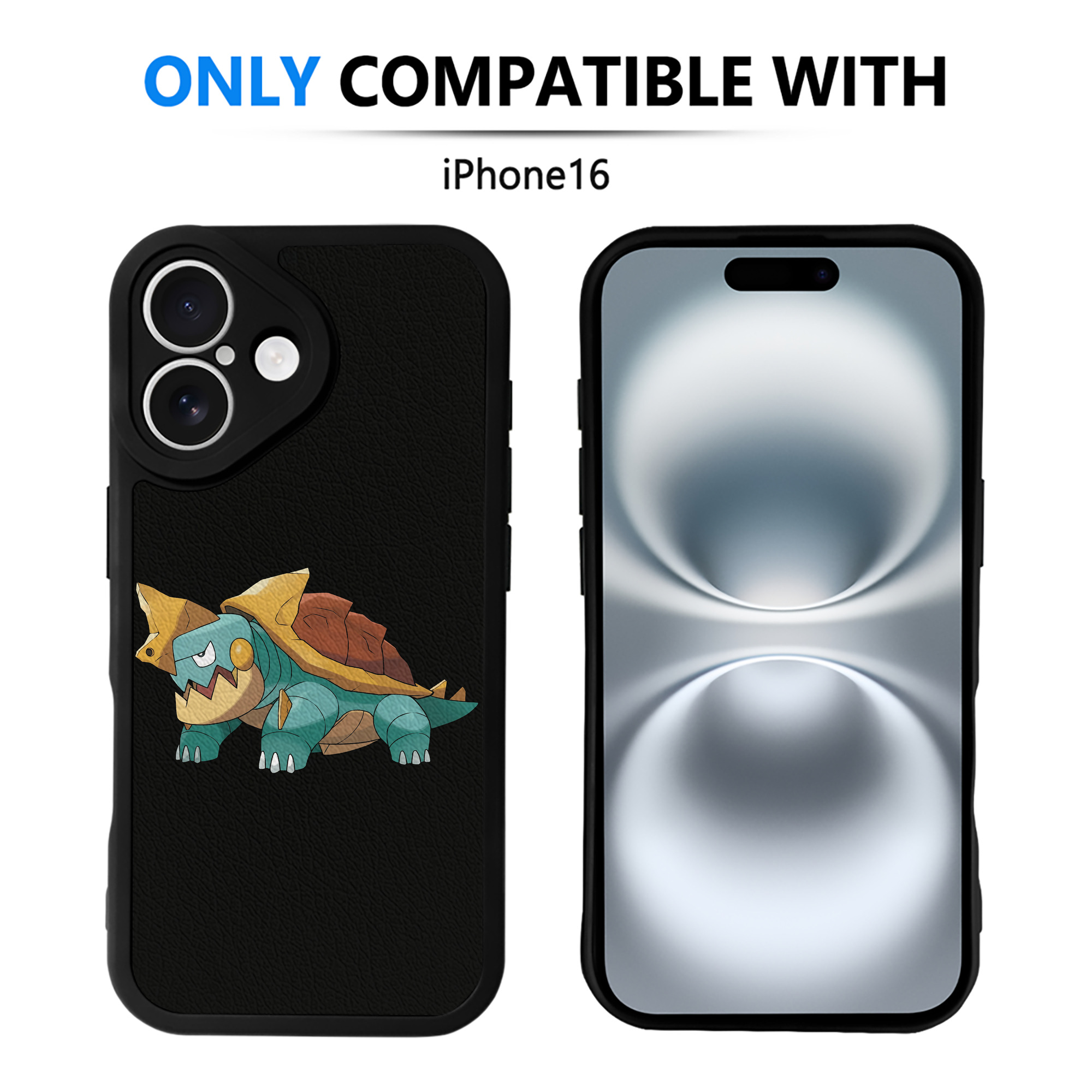 （画像用） ポケットモンスター Pokémon 【iPhone 16シリーズ対応】シリコンスマホケース（レザー調） 材質：シリコン